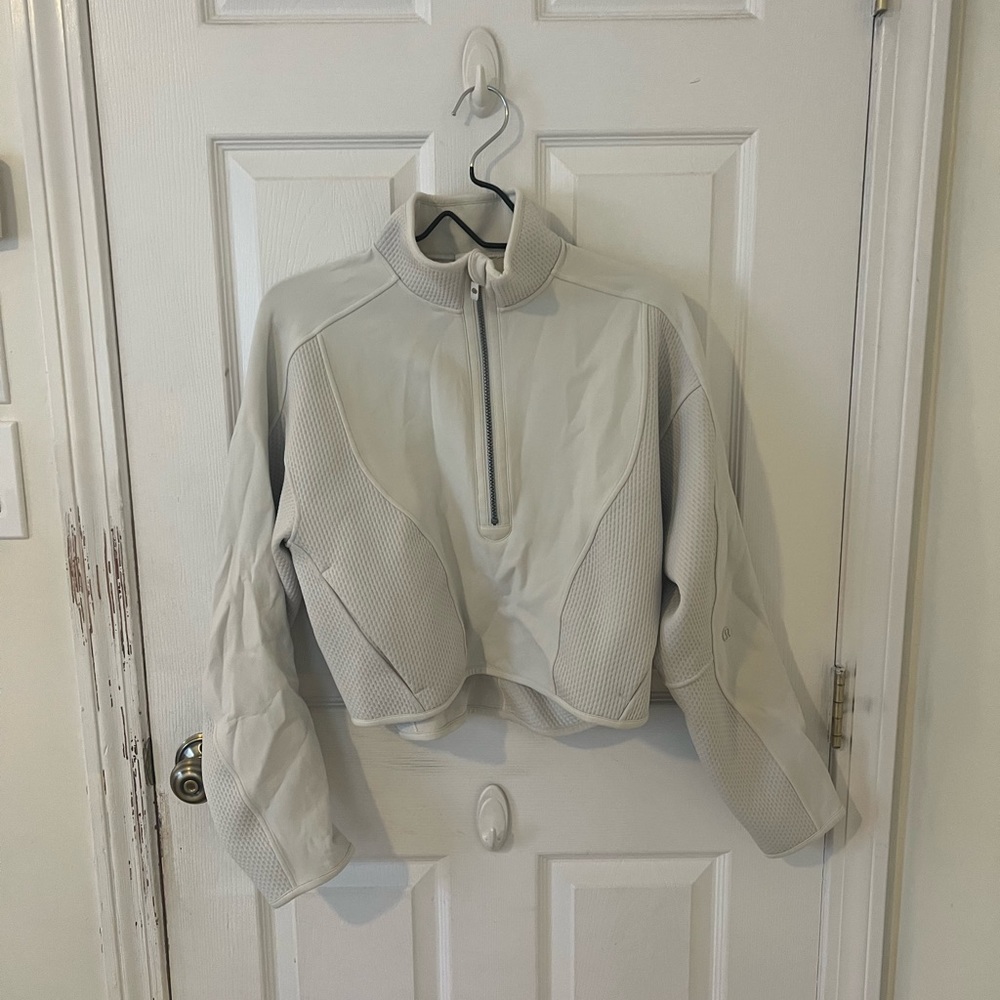 Lululemon scuba mixed fabric bone size small